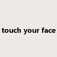 touch your face是什么意思