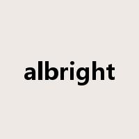 albright是什么意思