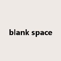 blank space是什么意思