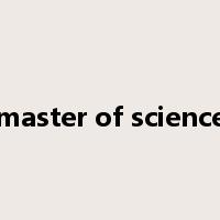 master of science是什么意思