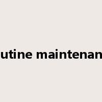 routine maintenance是什么意思