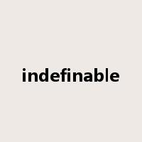 indefinable是什么意思