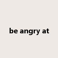 be angry at是什么意思