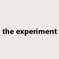 the experiment是什么意思
