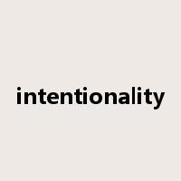 intentionality是什么意思