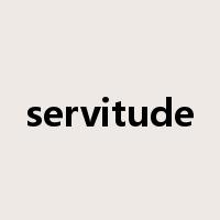 servitude是什么意思