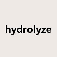 hydrolyze是什么意思