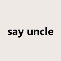 say uncle是什么意思