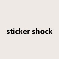 sticker shock是什么意思