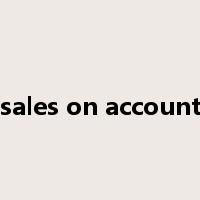 sales on account是什么意思