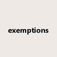 exemptions是什么意思