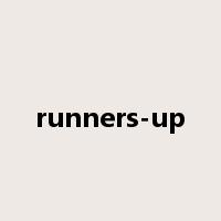 runners-up是什么意思