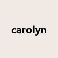 carolyn是什么意思