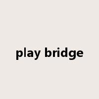 play bridge是什么意思