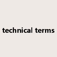 technical terms是什么意思