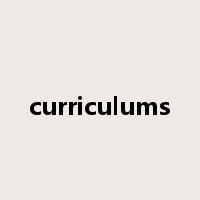 curriculums是什么意思