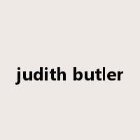 judith butler是什么意思