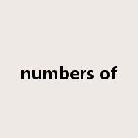 numbers of是什么意思