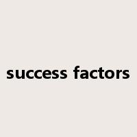 success factors是什么意思