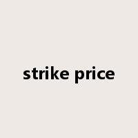 strike price是什么意思