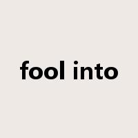 fool into是什么意思