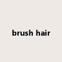 brush hair是什么意思