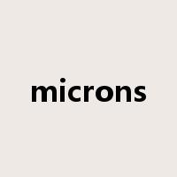 microns是什么意思
