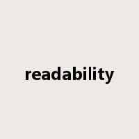 readability是什么意思