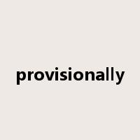 provisionally是什么意思