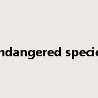 endangered species是什么意思