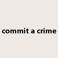 commit a crime是什么意思