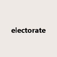 electorate是什么意思
