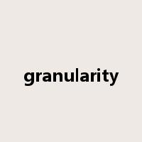 granularity是什么意思
