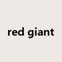 red giant是什么意思