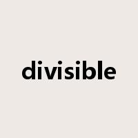 divisible是什么意思