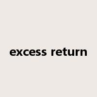 excess return是什么意思