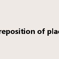 preposition of place是什么意思