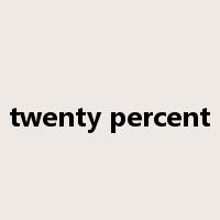 twenty percent是什么意思