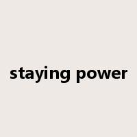 staying power是什么意思