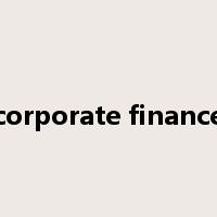 corporate finance是什么意思