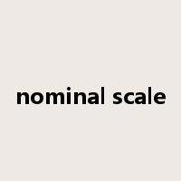 nominal scale是什么意思