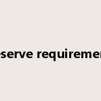 reserve requirement是什么意思