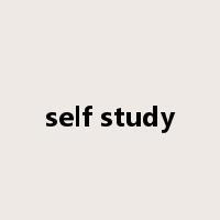 self study是什么意思