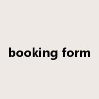 booking form是什么意思