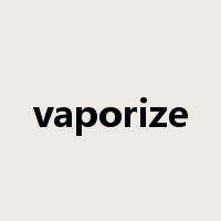 vaporize是什么意思
