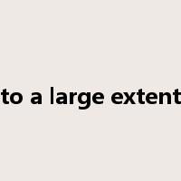 to a large extent是什么意思