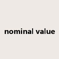 nominal value是什么意思