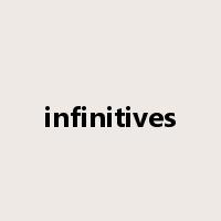 infinitives是什么意思