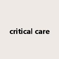 critical care是什么意思