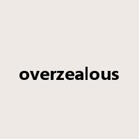 overzealous是什么意思